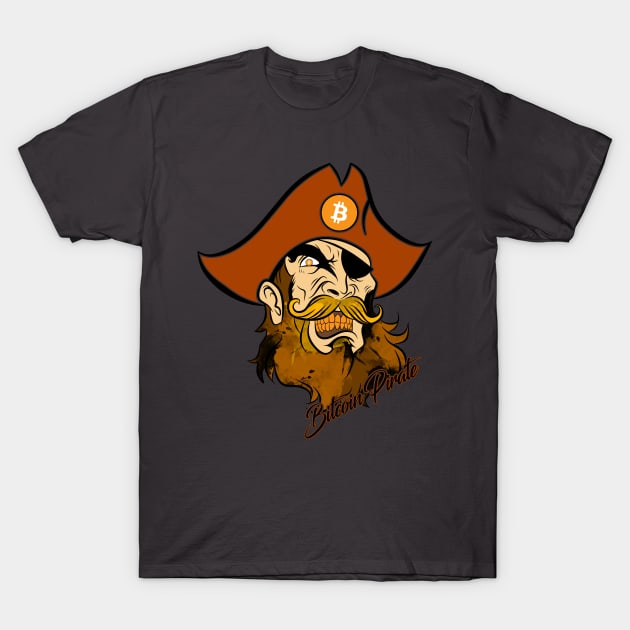 Bitcoin Pirate T-Shirt by CryptoTextile